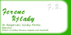 ferenc ujlaky business card